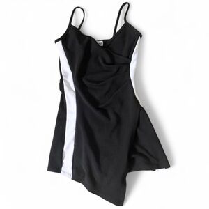 Black and White Asymmetrical Romper